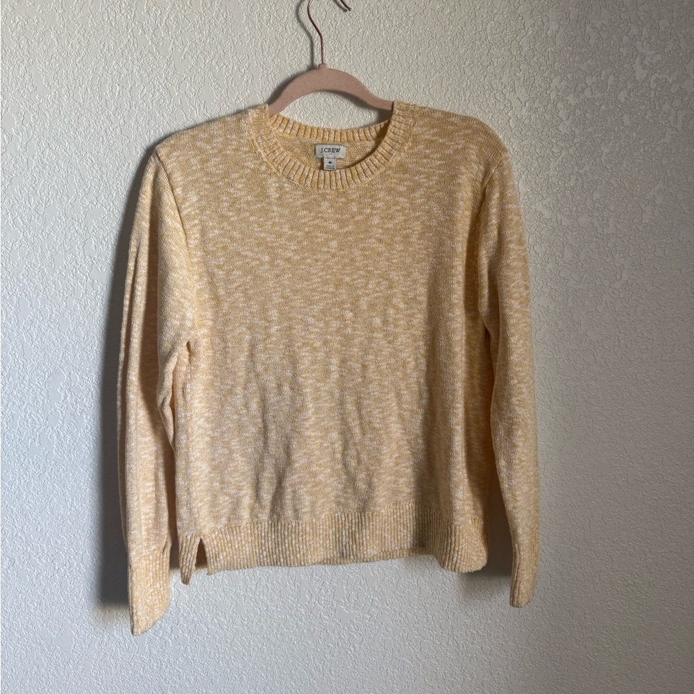 J. Crew Marled Light Yellow crew neck